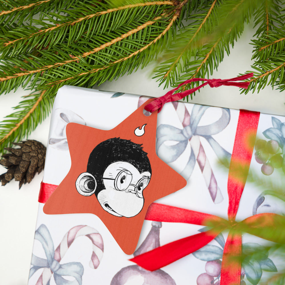 Rex flame- Wooden Star Ornament