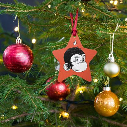 Rex flame- Wooden Star Ornament